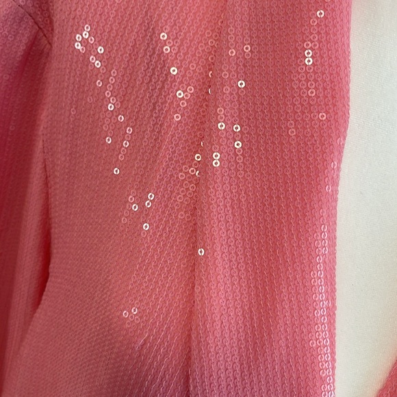 EUC Vineet Bahl Sequins Pink Wrap Dress - Picture 3 of 9